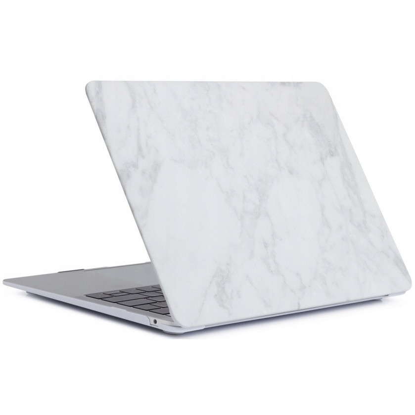 Husă protecție laptop 13 inch Marmură deschisă, policarbonat, deux piese