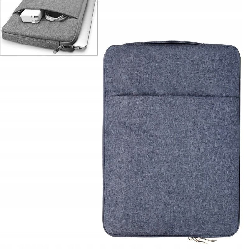 Husa denim pentru laptop, 15.3 inch, albastru inchis, 39.5x28.5cm