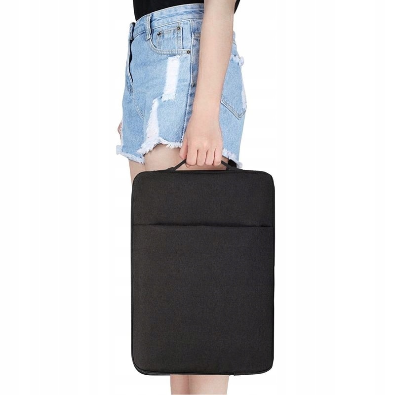 Husă Denim pentru laptop, 13.3 inch, negru, 36x26cm