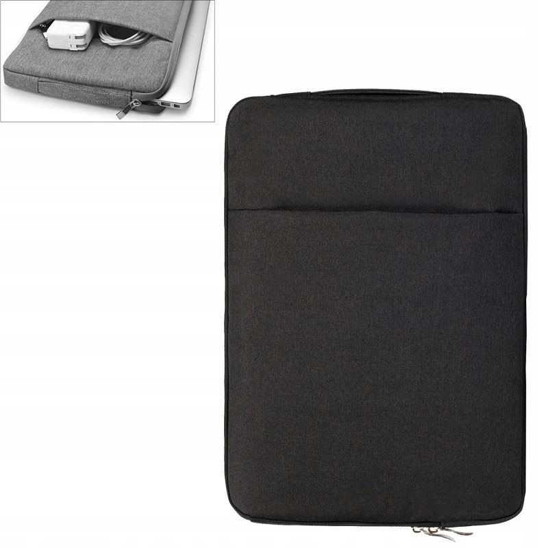 Husă Denim pentru laptop, 13.3 inch, negru, 36x26cm