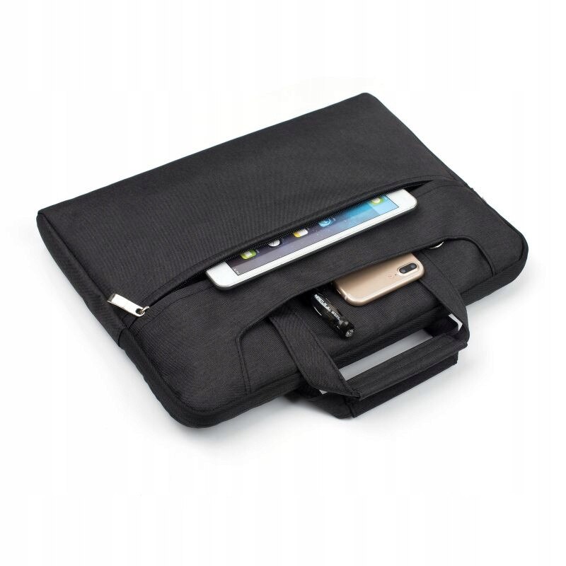 Husă geantă pentru laptop, 15.3", denim, impermeabil, manere retractabile