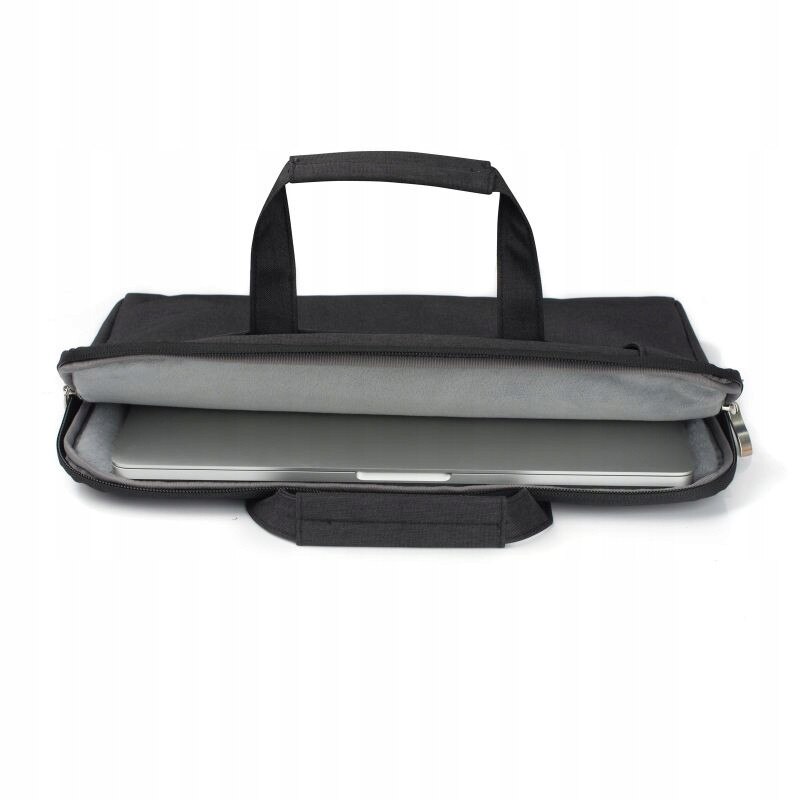 Husă geantă pentru laptop, 15.3", denim, impermeabil, manere retractabile