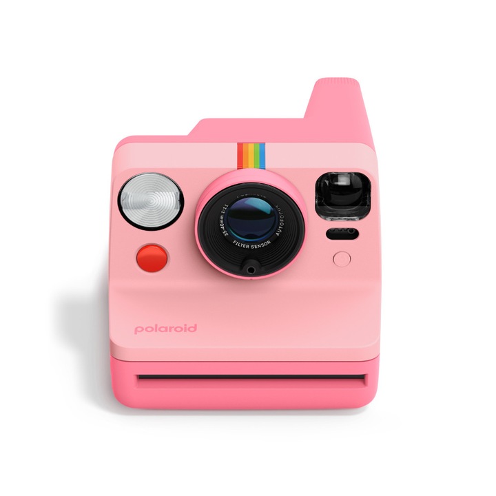 Фотоапарат за моментни снимки Polaroid Now Generation 3, розов, самоснимак, режим на двойна експозиция, размер на снимките 107x88mm