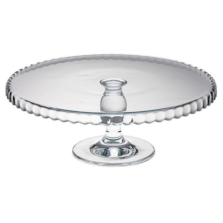 Platou de servire Vetro Plus Patiserrie 32,2cm, design elegant, sticla