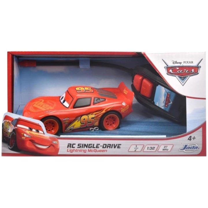 Masinuta Disney Cars - RC Single Drive, Lightning McQueen, 1:32