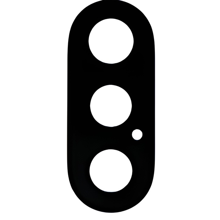 Geam Camera Spate ATB DESIGN pentru iPhone Xs, Negru, sticlă, cu adeziv