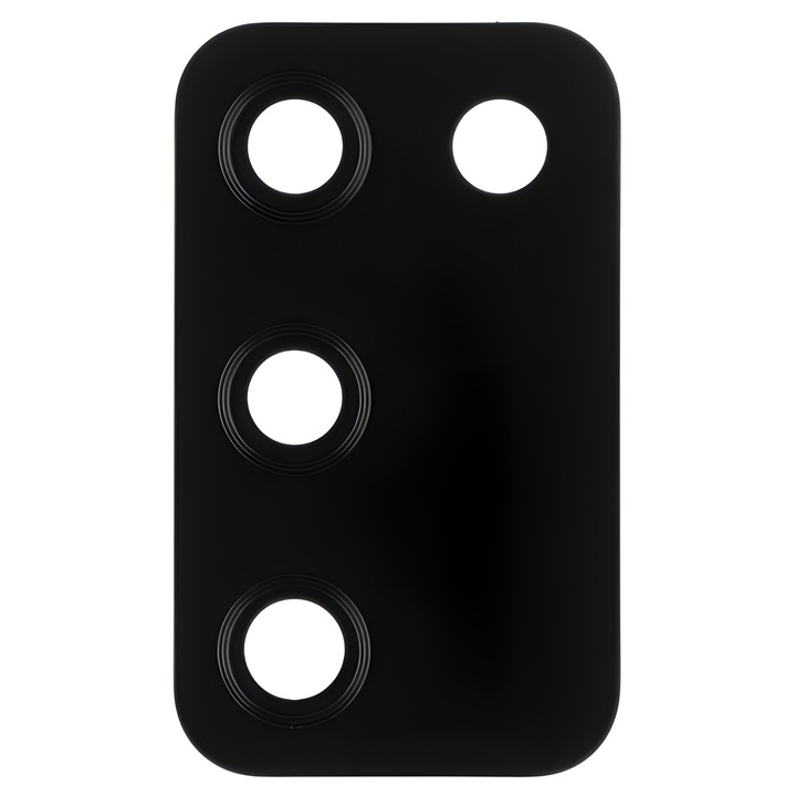 Geam Camera Spate ATB DESIGN pentru Samsung A02S/A03S, Negru, cu adeziv