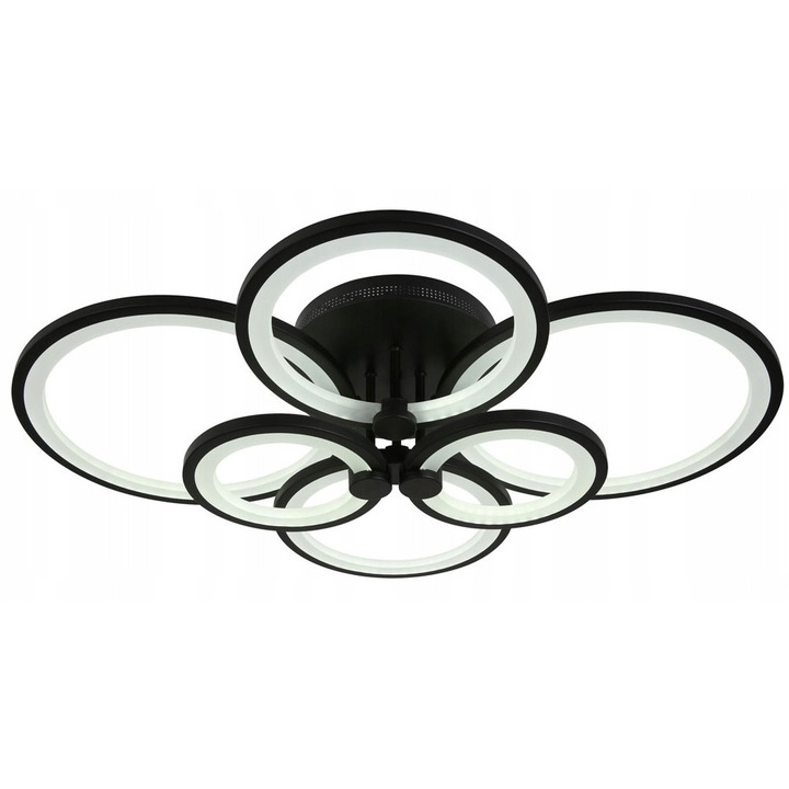 Lustra LED rotativă cu telecomandă, 134W, 4500lm, dimensiuni 74x67cm, înălțime 10cm