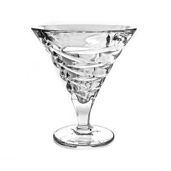 Set 6 cupe inghetata Bohemia Jihlava Dynamic 330 ml transparent