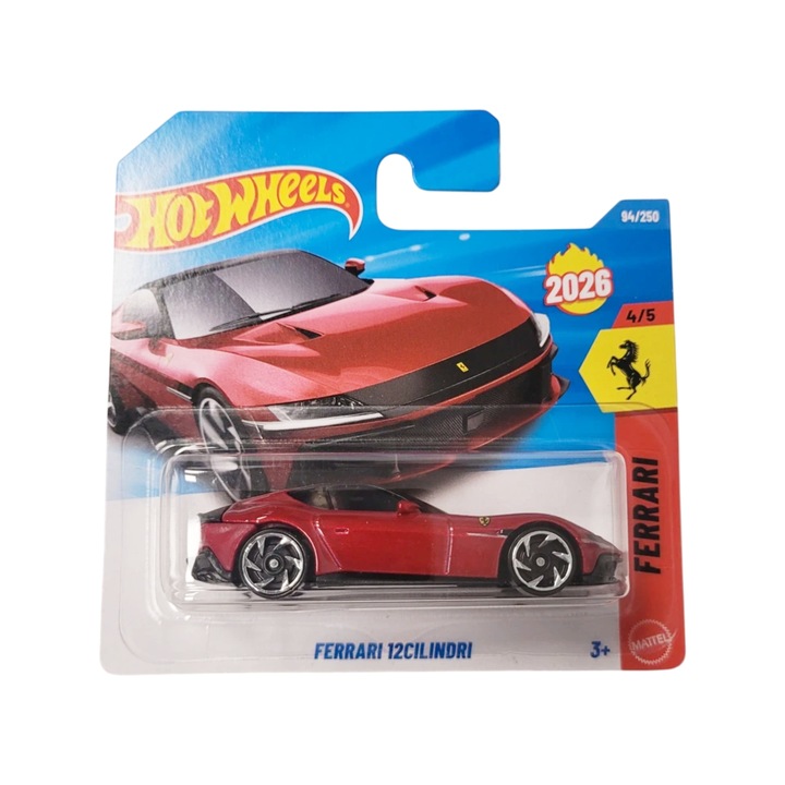 Masinuta Hot Wheels, Ferrari, rosu, scara 1:64