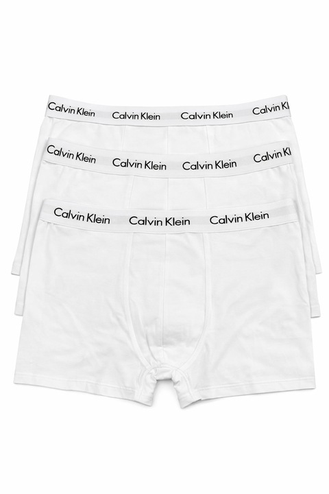 Set boxeri barbati, 3 perechi, alb cu banda logo, marime M