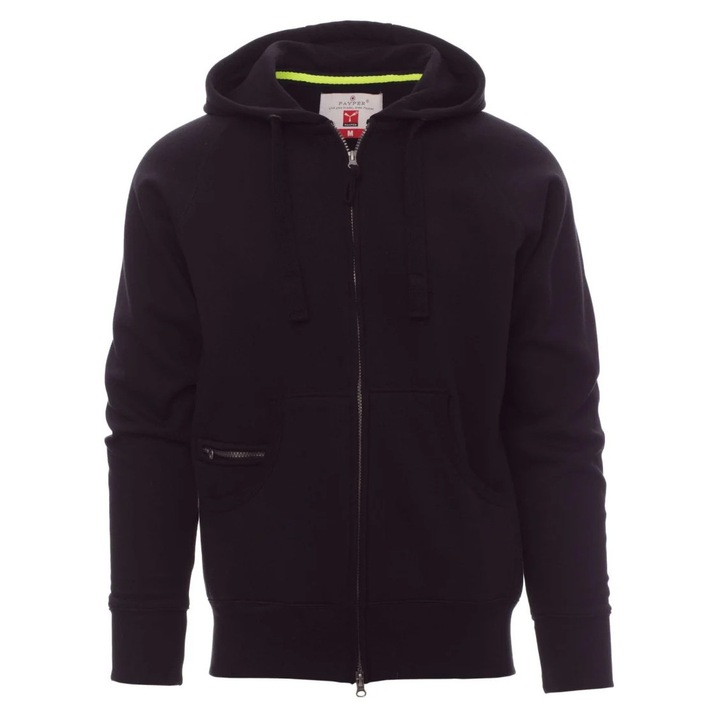 Hanorac cu gluga 70% bbc + 30% polyester 300 gr/mp Dallas+ pentru AI2, Black, marime XXL XXL