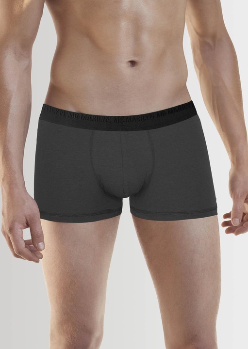 Boxeri barbati clasici cu elastic cu logo, Gri