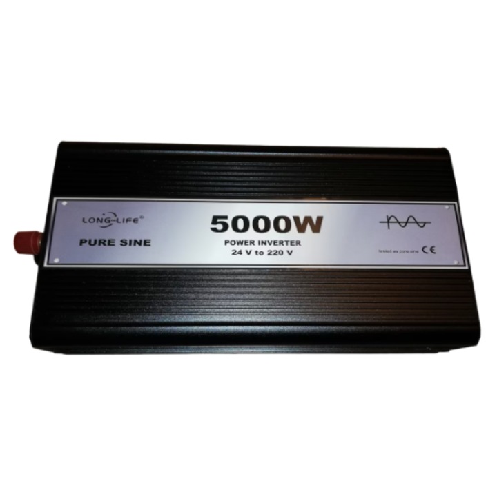 Invertor 5000 W, sinus pur, 24 V - 220 V auto si panouri solare, priza europeana, USB port, telecomanda wireless inverter unda pura, tir, camion, autocar, rulota, autorulota, testat osciloscop, camper, barca, casa independenta