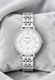 Fossil Ceas de femei cu quartz, cu cadru argint, bratara cu pietre incrustate, marcaje romane ES3545
