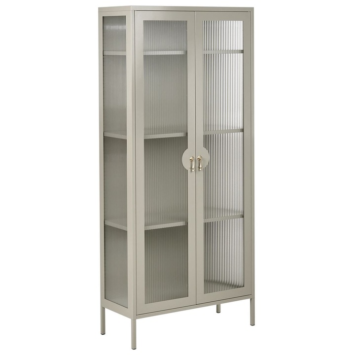 Vitrina Gleora Metal Bej deschis