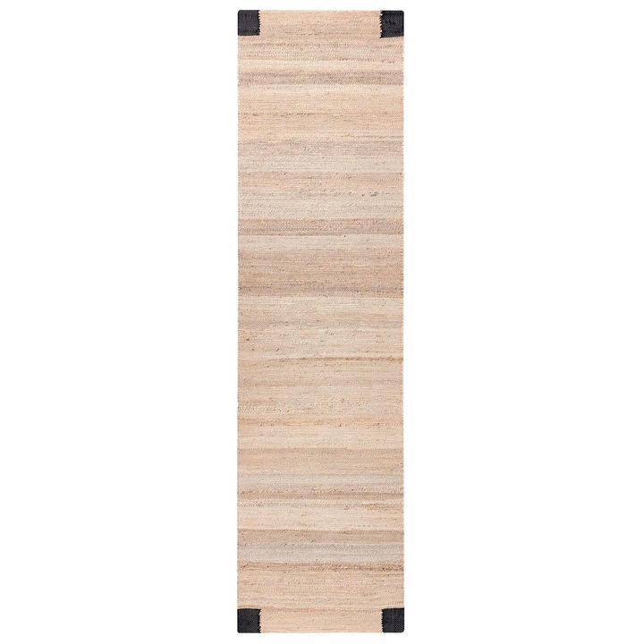 Covor Amravati Negru/Bej 80 x 300 cm Iuta