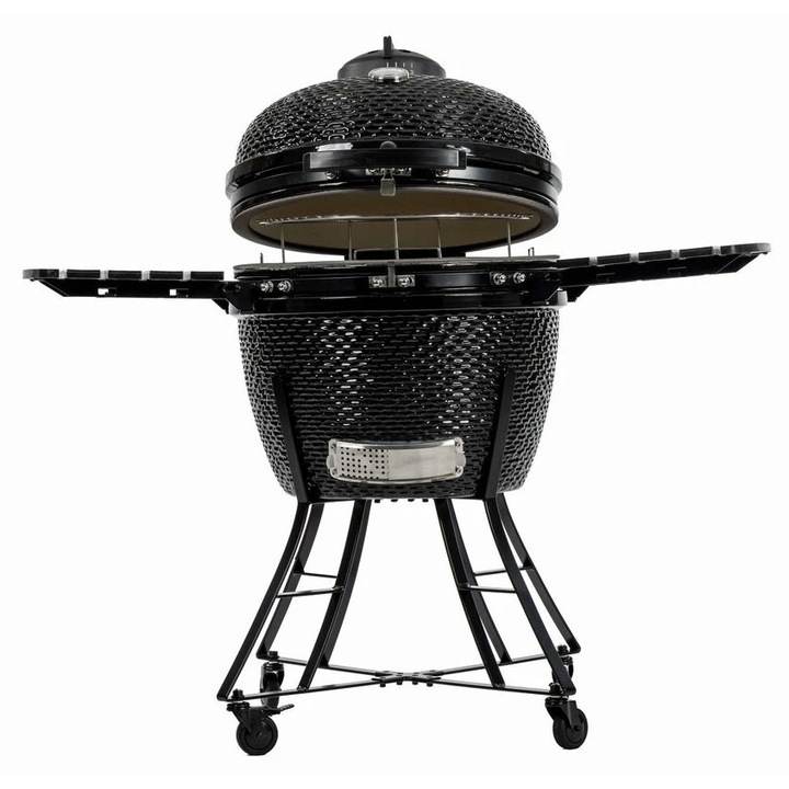 Grătar ceramic Pit Boss Kamado, 50, 5cm diametru, 2 niveluri, negru, 90x129cm