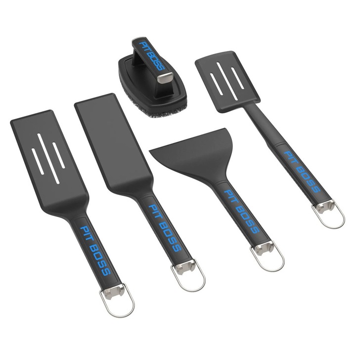 Set 5 ustensile pentru gratar tip plancha Pit Boss Ultimate Plancha 40941