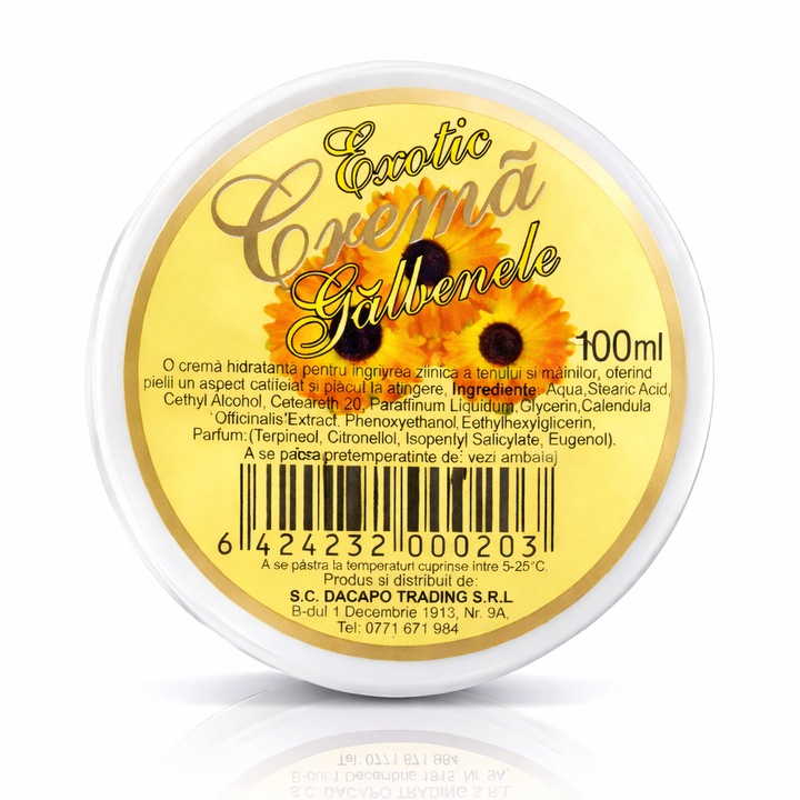 Crema cicatrizanta cu Galbenele, EXOTIC®, 100 ml