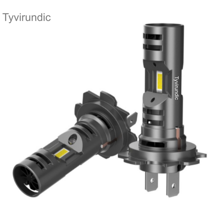 Set 2 Becuri LED Auto Tyvirundic H7 120W Alb Rece 6000K 3570 CSP 12x6x4cm