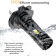 Set 2 Becuri LED Auto Tyvirundic H7 120W Alb Rece 6000K 3570 CSP 12x6x4cm