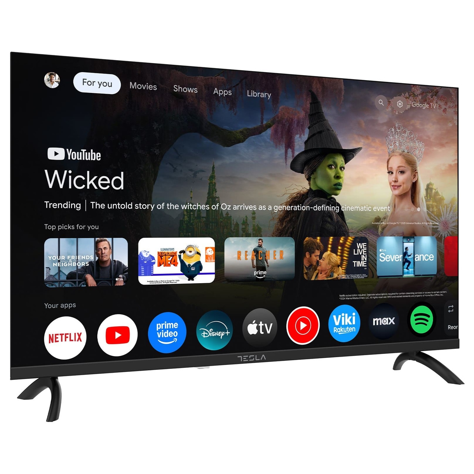 Televizor TESLA LED 32E655BHS, 81 cm, Google TV, HD, Clasa E