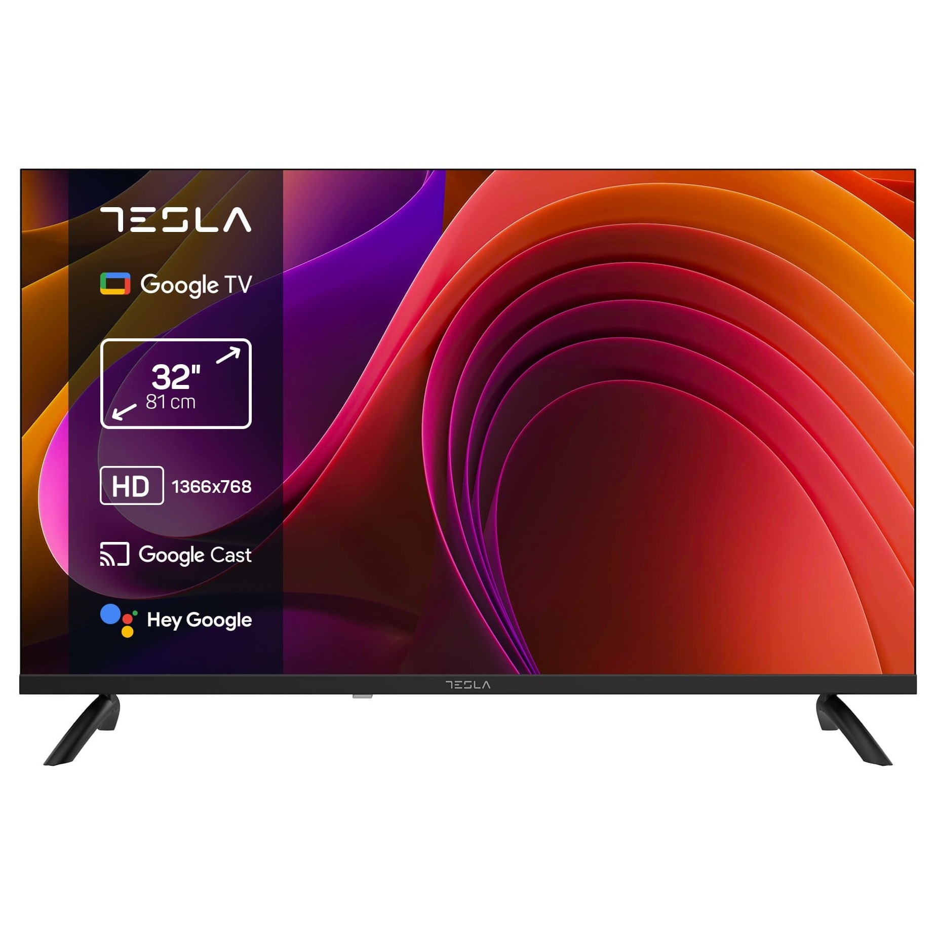 Televizor TESLA LED 32E655BHS, 81 cm, Google TV, HD, Clasa E