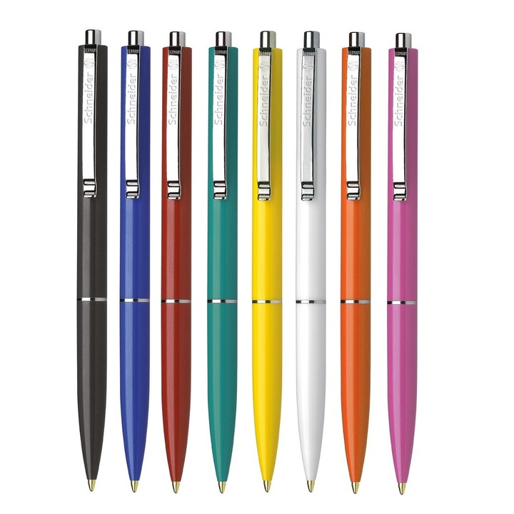 Set 10 pixuri Schneider K15, albastru, plastic, grosime scriere 0, 7 mm