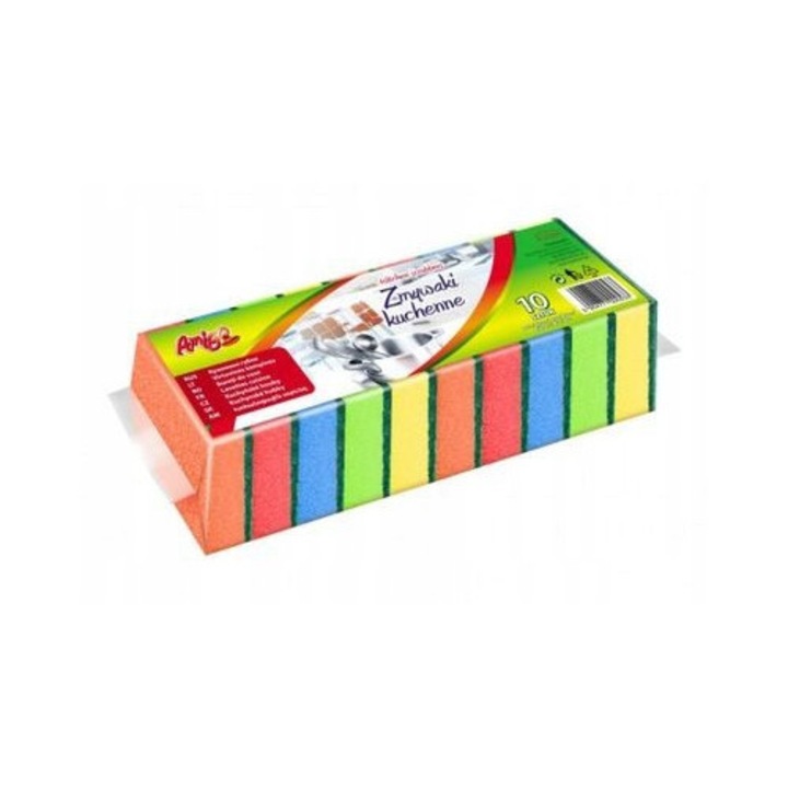 Set bureti de spalat AMIGO, 10 bucati, multicolor, foarte absorbante, durabile