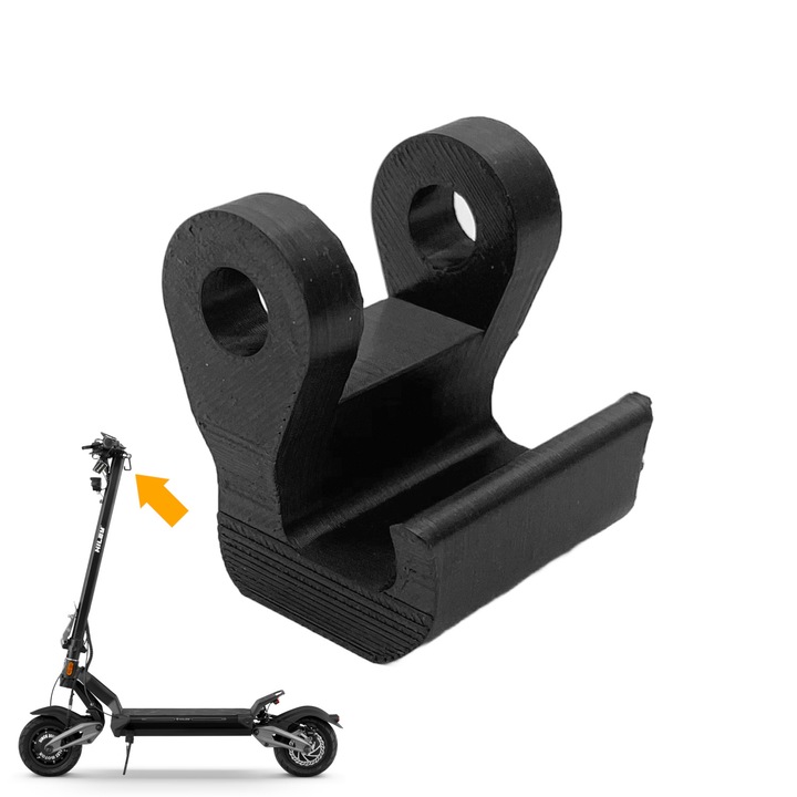 Carlig de pliere pentru trotineta electrica Hiley Tiger 10 V5, 10 V5 Performance, EVO, 41x39x34 mm, Negru