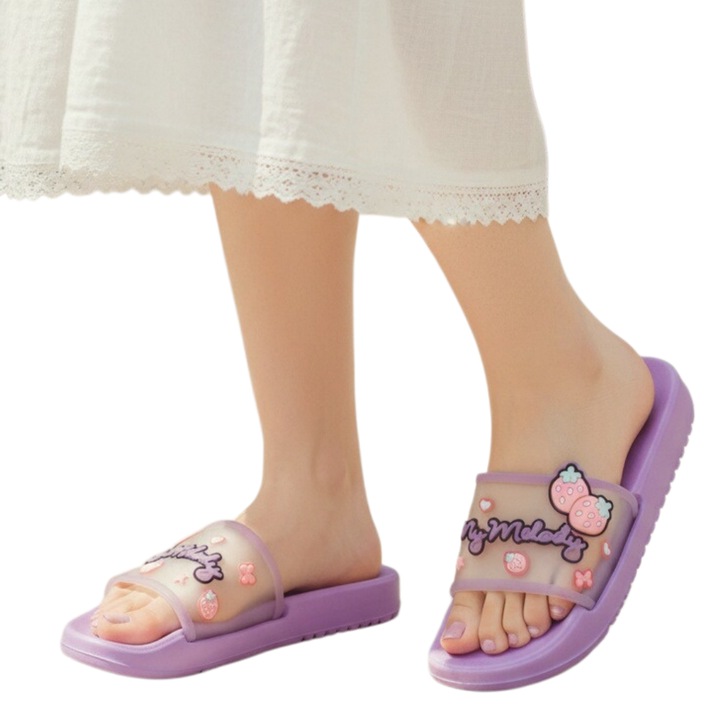 Papuci veseli H736mov 123931, Mov, 38