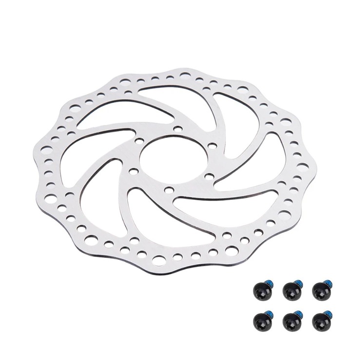 Disc de frana pentru trotineta electrica Dualtron Ultra, 160 mm, 6 gauri, Argintiu