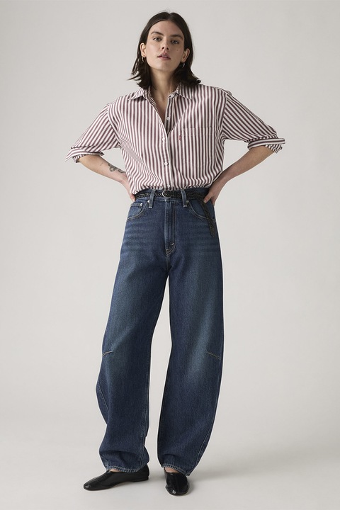 Levi's, Blugi Cinch Barrel, Albastru ultramarin