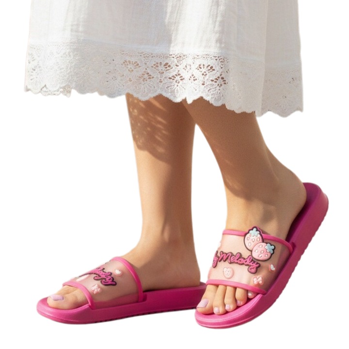 Papuci veseli H736fucsia 123936, Fucsia, 36