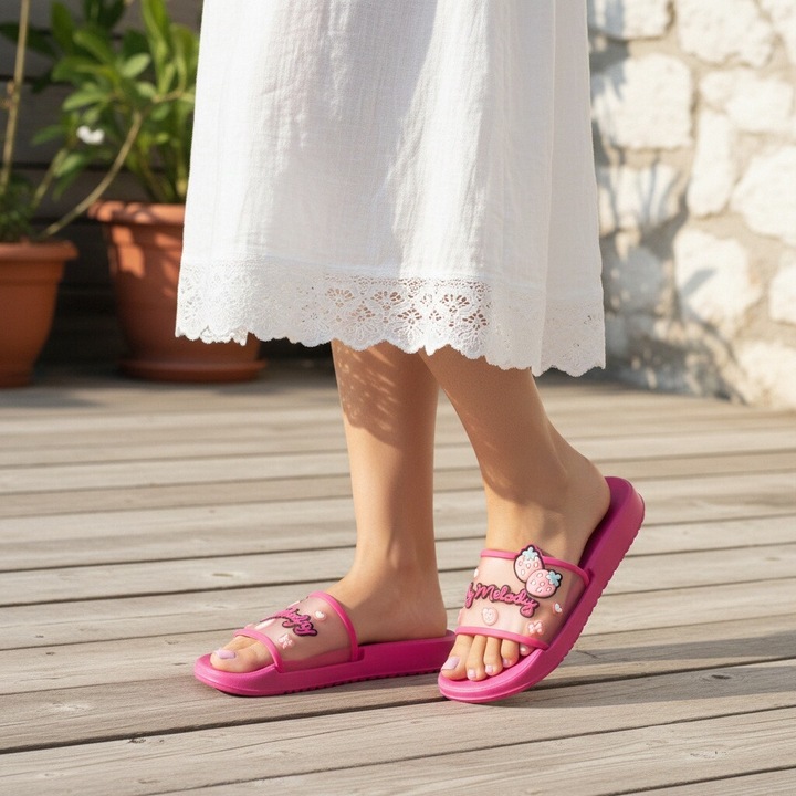 Papuci veseli H736fucsia 123936, Fucsia, 40