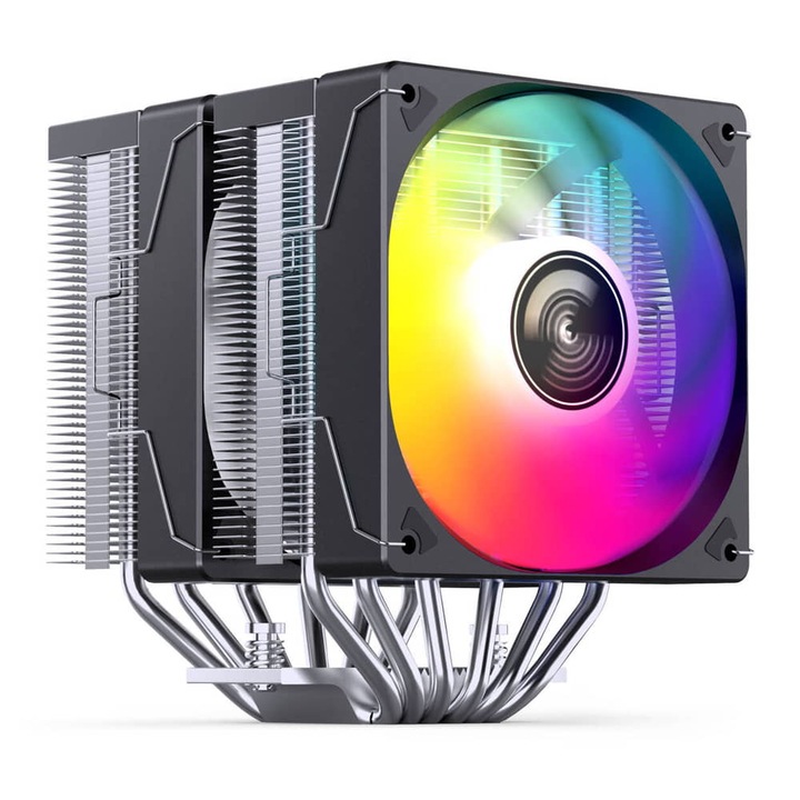 Cooler CPU Jonsbo CR-3000E, dual tower, 260 W TDP, iluminare RGB, 2x120mm, negru