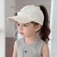 Sapca soare copii cu orificiu pentru coada, bej, marime 48-54 cm