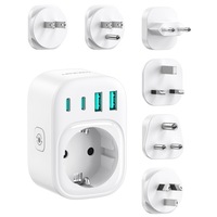 Adaptor Priza LENCENT, tip A, B, C, D, G, I, Adaptor Universal de Calatorie Pentru USA, UK, China, Japonia, India, Singapore, Mexic, Thailanda, Dubai, Maldive, Sri Lanka, Australia, Argentina, Malta, Adaptor Priza International USB
