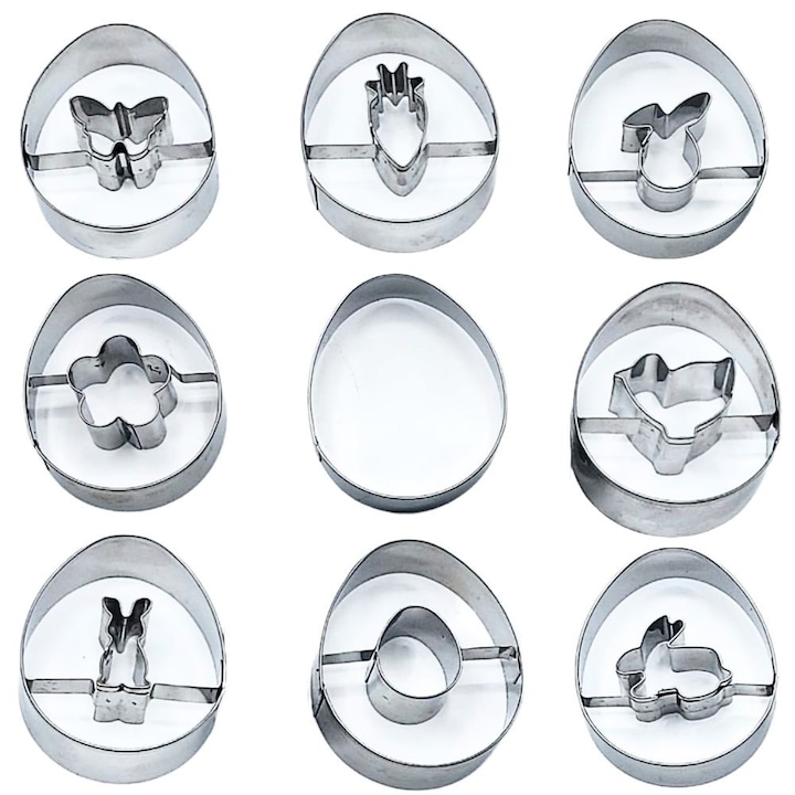 Set 9 forme metalice, decupatoare Paste - FH 9