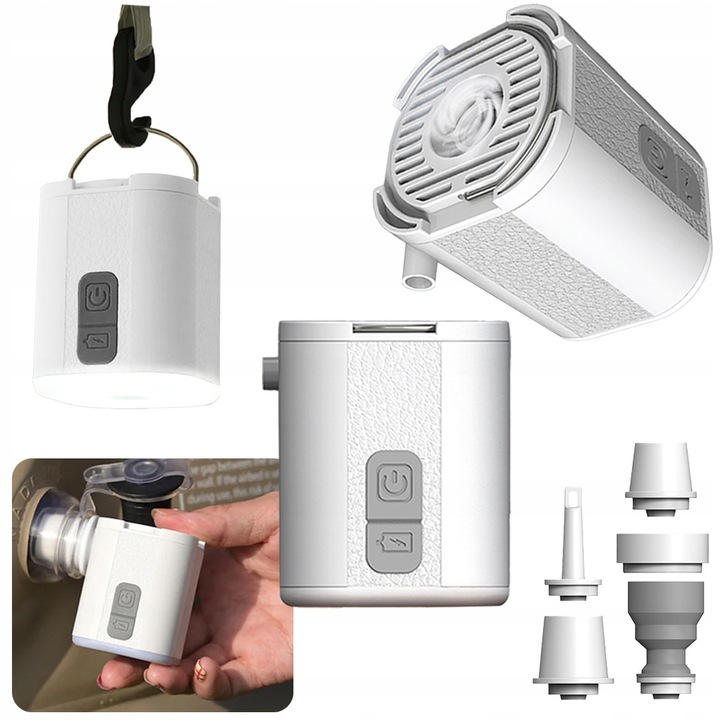 Pompa electrică portabilă AEROGOGO P2G 3in1, 180 l/min, 1600mAh, USB-C, 5 duze