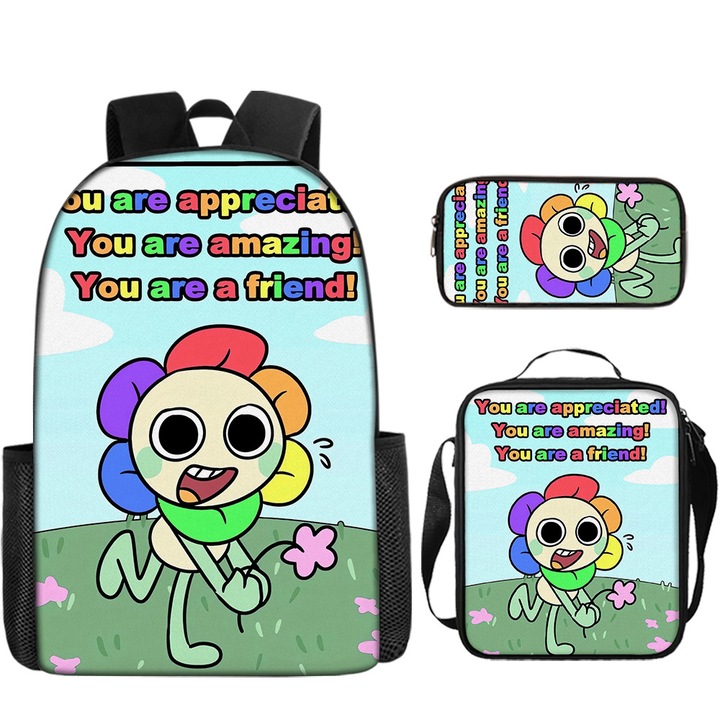 Dandy's World 3 darabos szett: Iskolatáska, crossbody táska, tolltartó