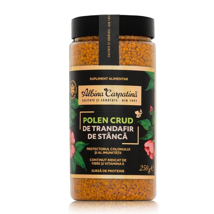 Polen Crud de Trandafir de Stanca 250g, Albina Carpatina, vitamina A, E, multicolor