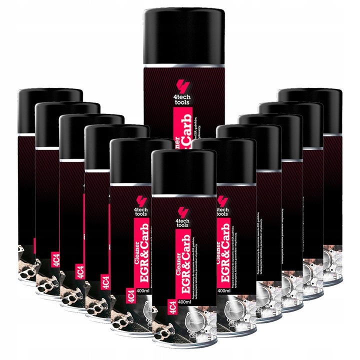 Spray de curatare 4techtools pentru EGR si carburator, 400ml, dizolva depunerile de carbon, utilizare profesionala