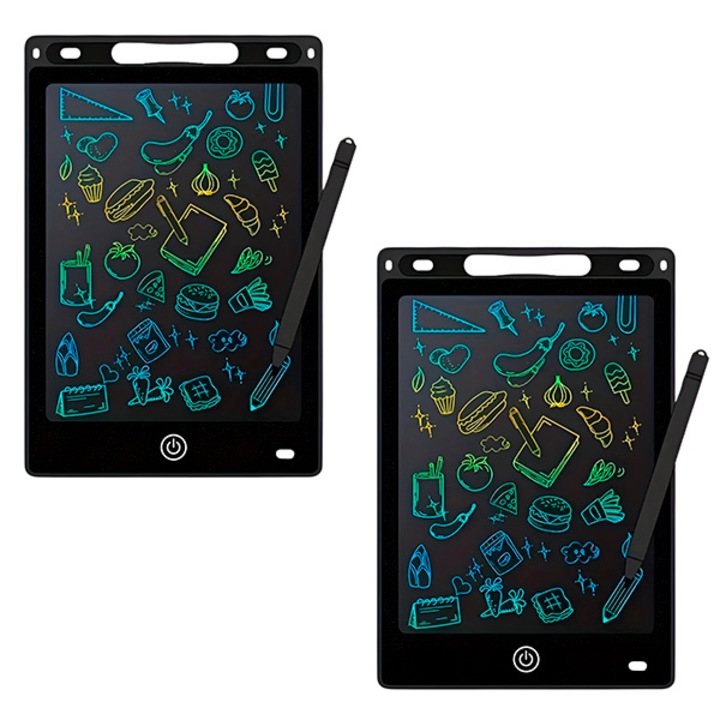 LCD tábla, rajzolásnak és írásnak, tiszta kijelző, hordozható kialakítás, tökéletes firkálásra, jegyzetelésre is, 2 darabos csomag - W2HIZZPAD JOJOY®