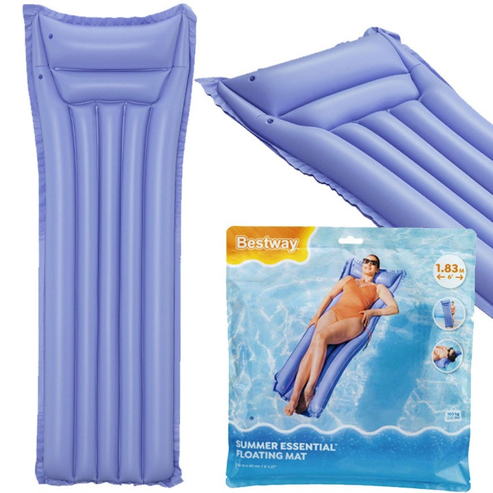Saltea de plajă gonflabilă Bestway - individuală, violet, 183x69cm