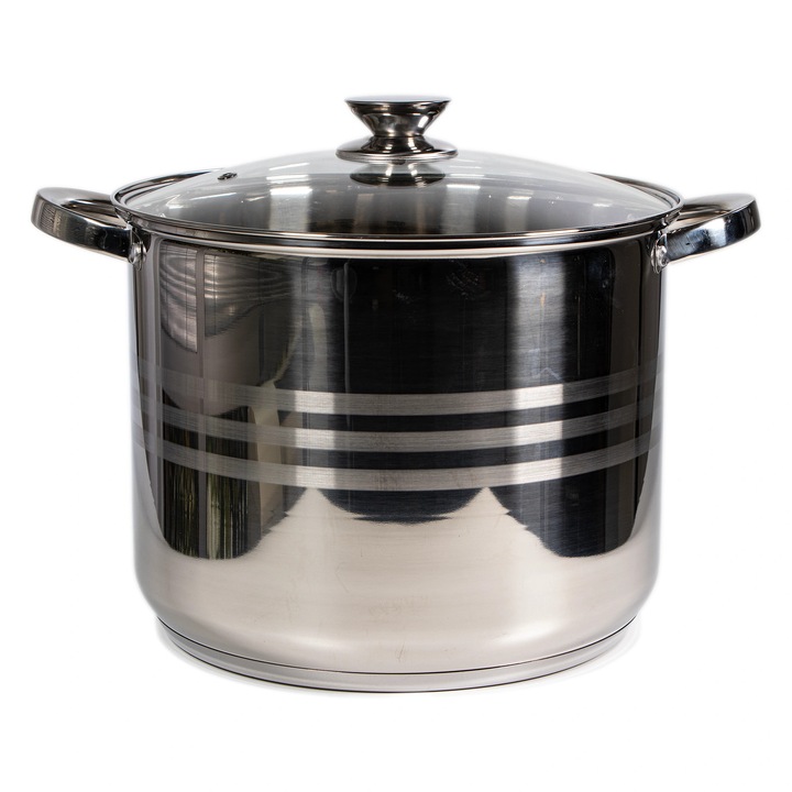 TOO LP-7170-13L prémium rozsdamentes edény 13, 3 liter fazék/lábas+fedő 28 x 22cm