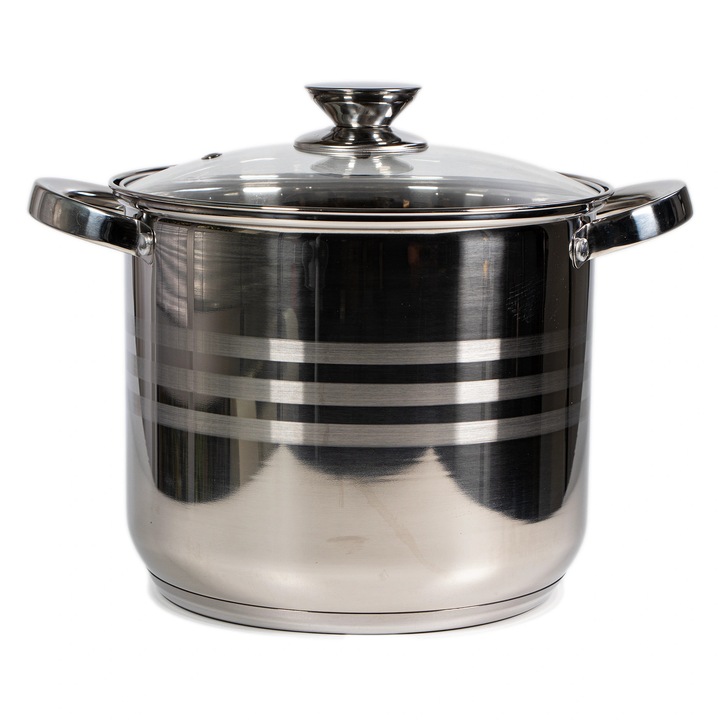 TOO LP-7171-7L prémium rozsdamentes edény 7, 2 liter fazék/lábas+fedő 22 x 22cm