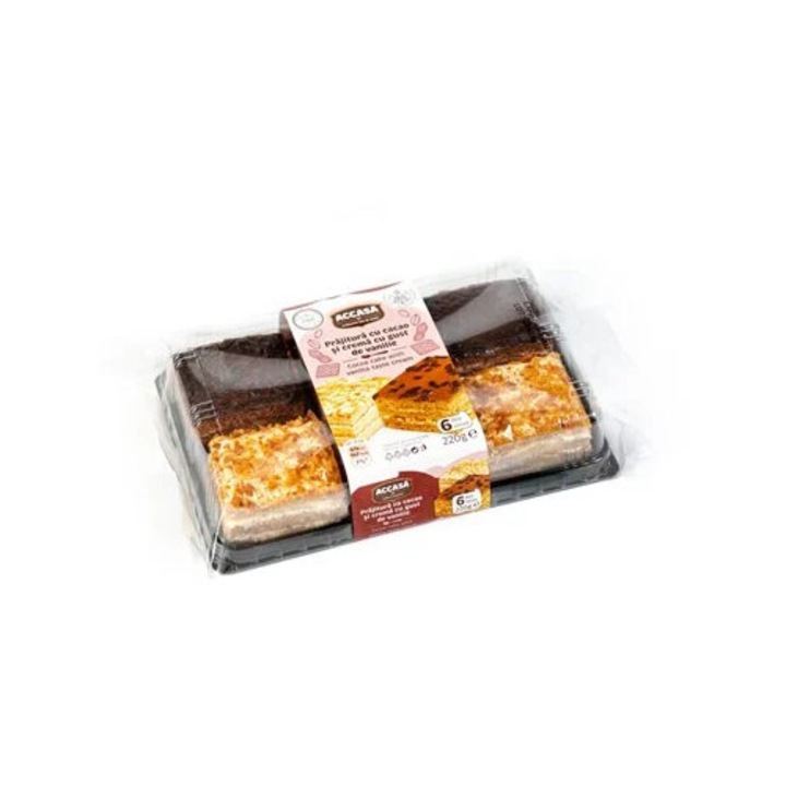 Prajitura cu Crema de Cacao si Vanilie, Accasa, 220 g
