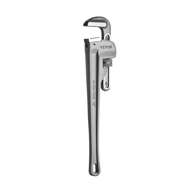 Cheie reglabila pentru tevi, VEVOR, 18", din aluminiu, design ergonomic, greutate 1.46 kg